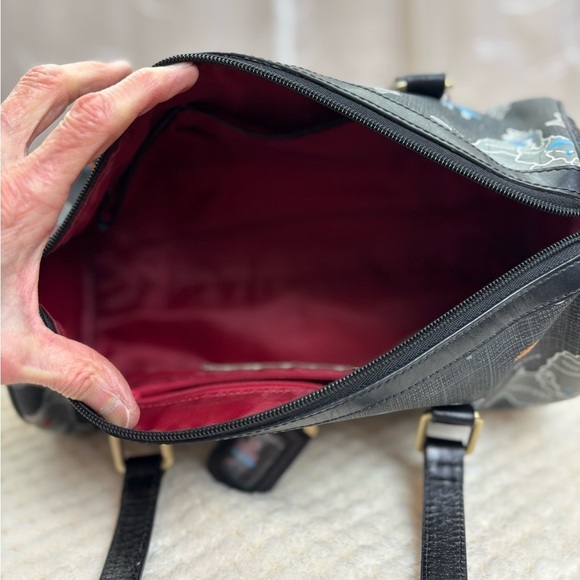 Vintage Sharif Signature Collection World Travel Shoulder Bag - Picture 12 of 16